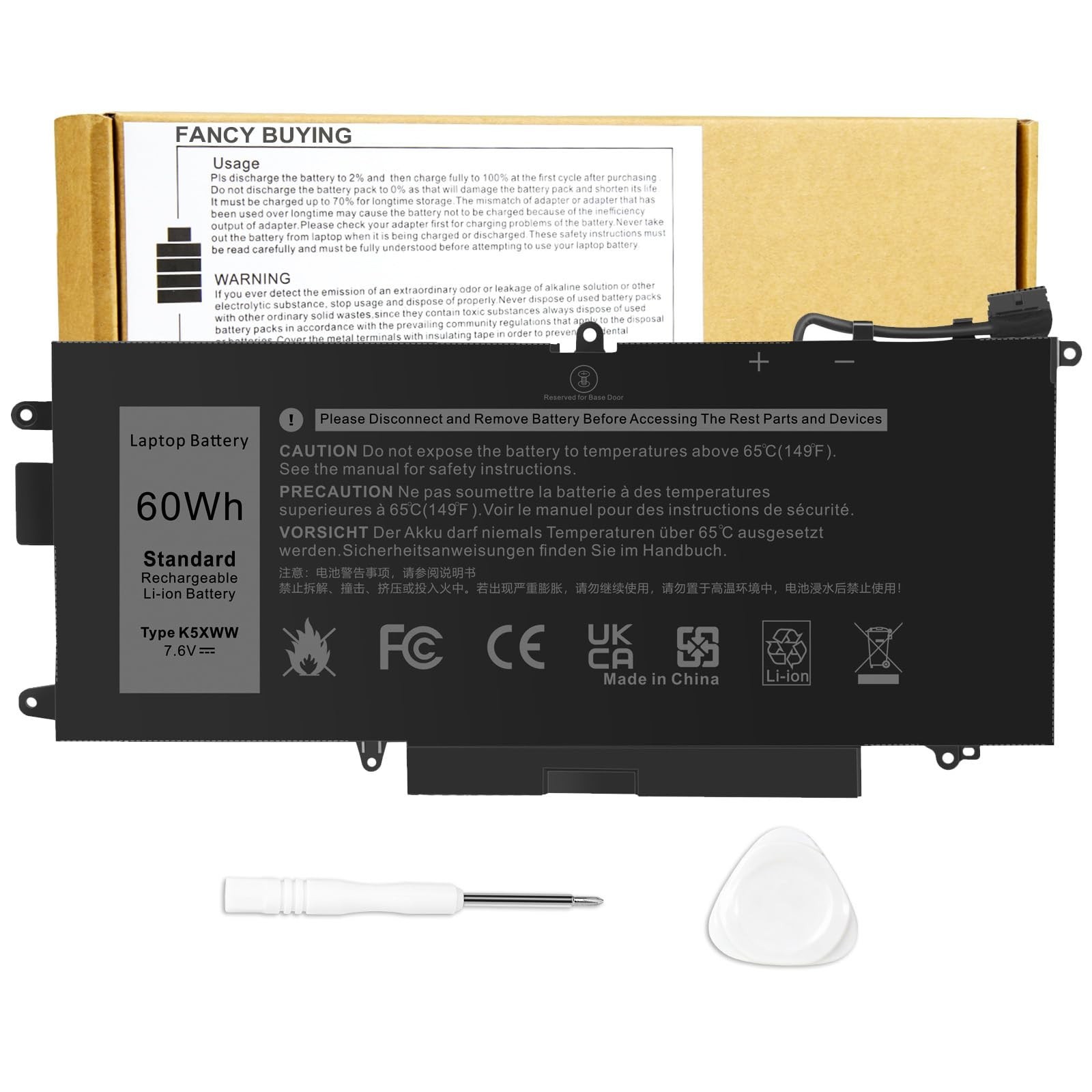 High-Capacity Laptop Battery for Dell Latitude 7389 7390 5289 2-in-1, E5289, P29