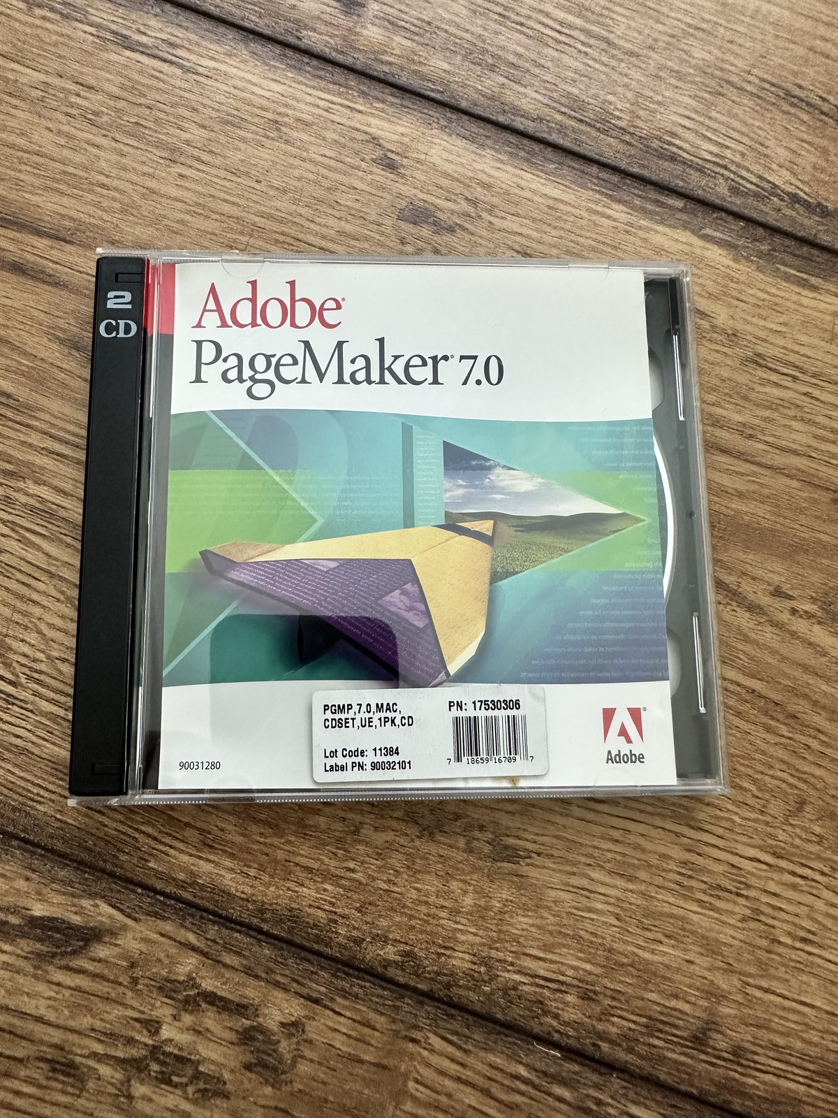 Adobe PageMaker 7.0 CD2? for Macintosh W/Serial Number handwritten