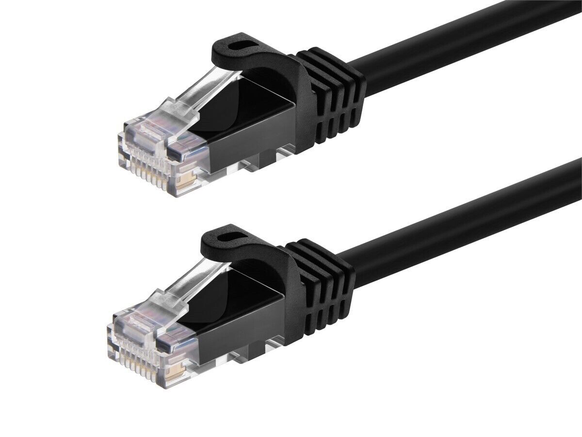 Monoprice Cat6 Ethernet Patch Cable - 3ft - Black (12-Pack) 550MHz, UTP, 24AWG