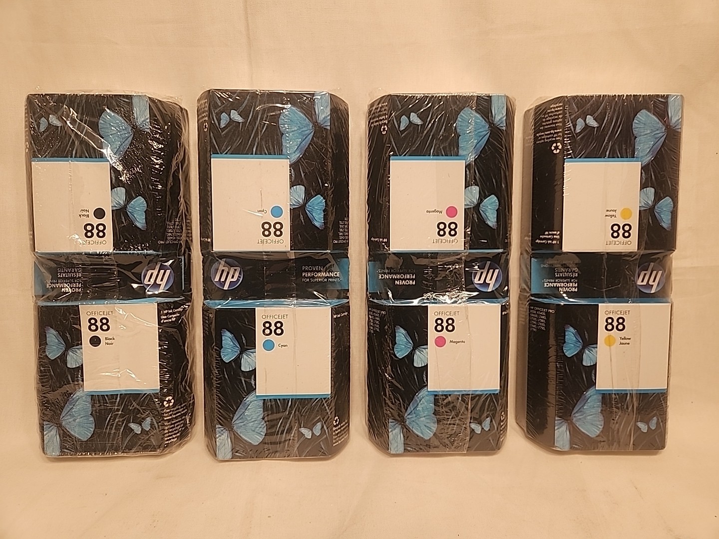 16 OEM HP OfficeJet 88 Black Cyan Magenta Yellow Ink Cartridge  - New & Sealed