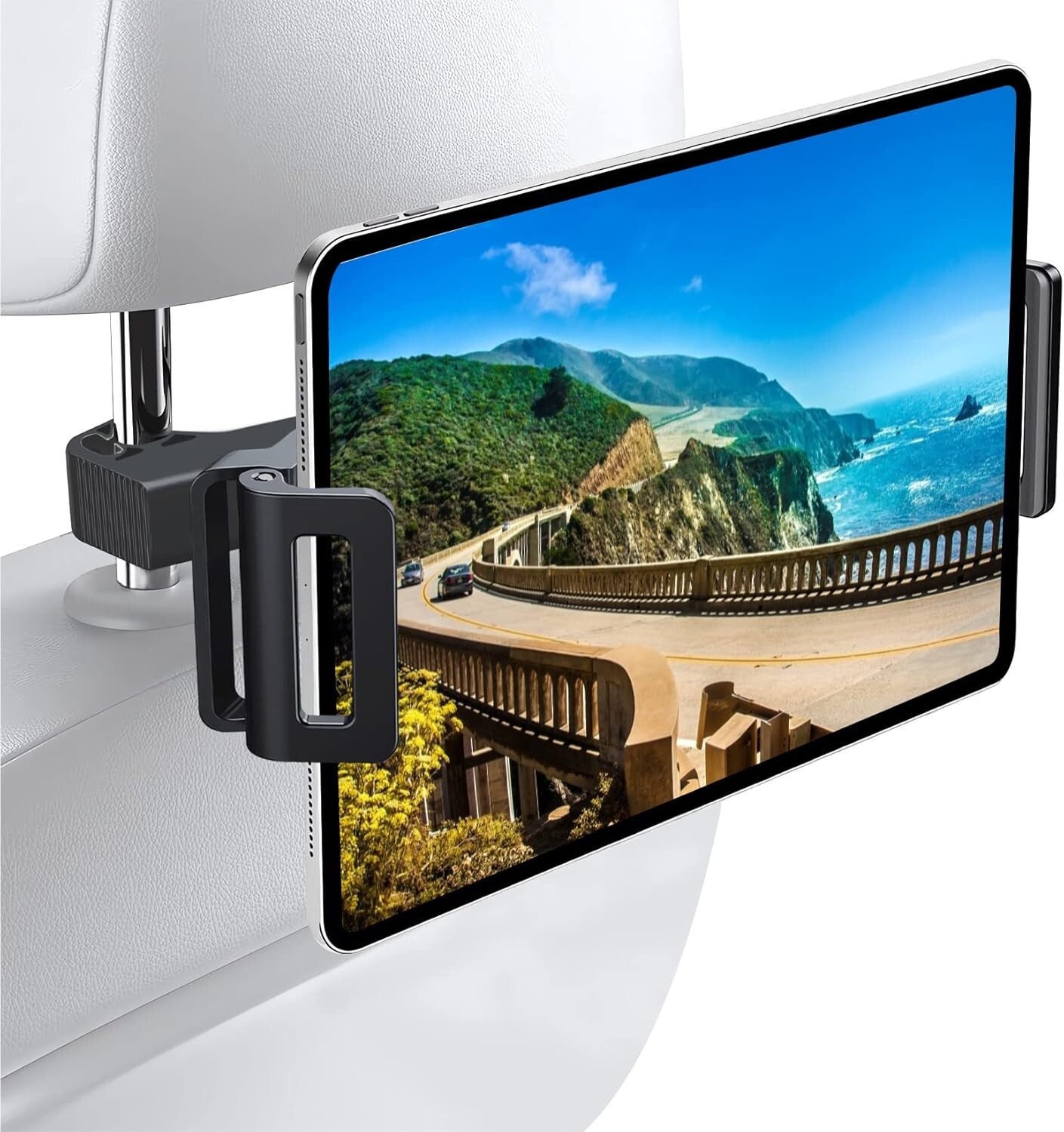Car Seat Headrest Mount 360° Tablet iPad Holder 4.7"-12.9" Universal Kids Adults