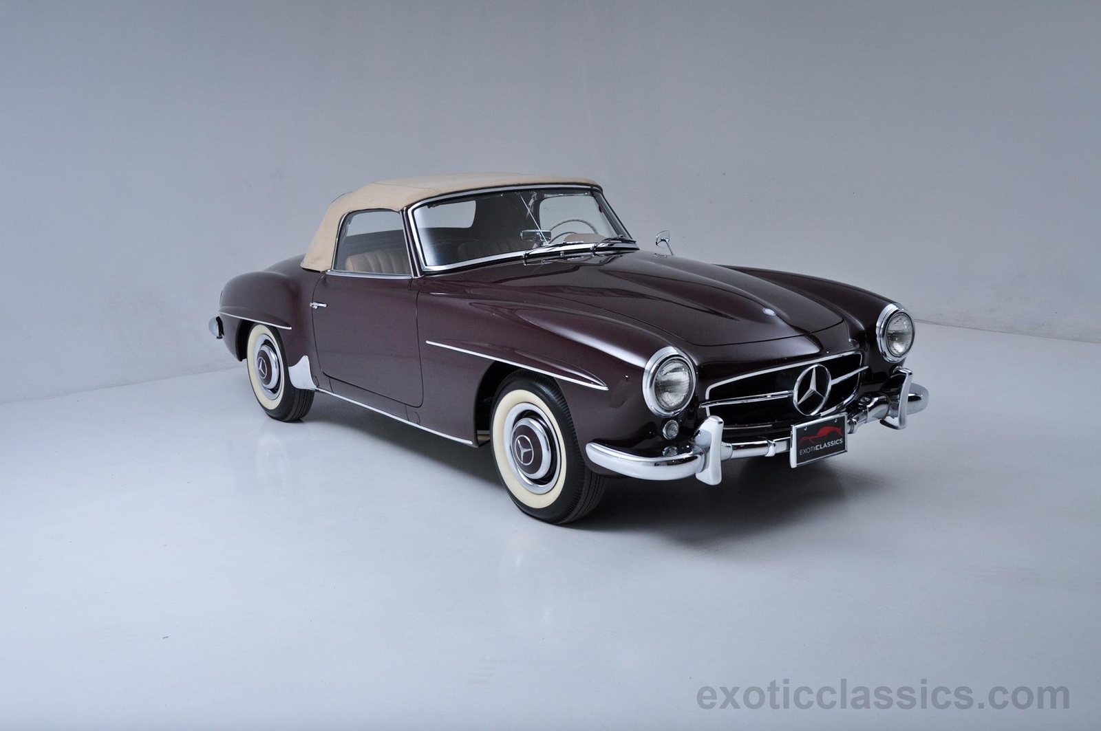 Cars 1957 mercedes 190 sl roadster Desk Mat Stitched