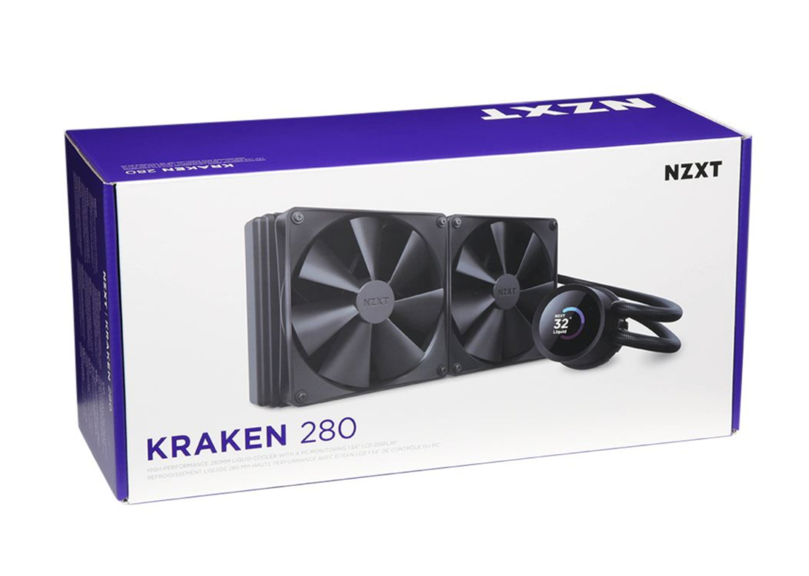 NZXT Kraken Plus 280 AIO CPU Liquid Cooler 280mm Radiator RL-KN280-B2