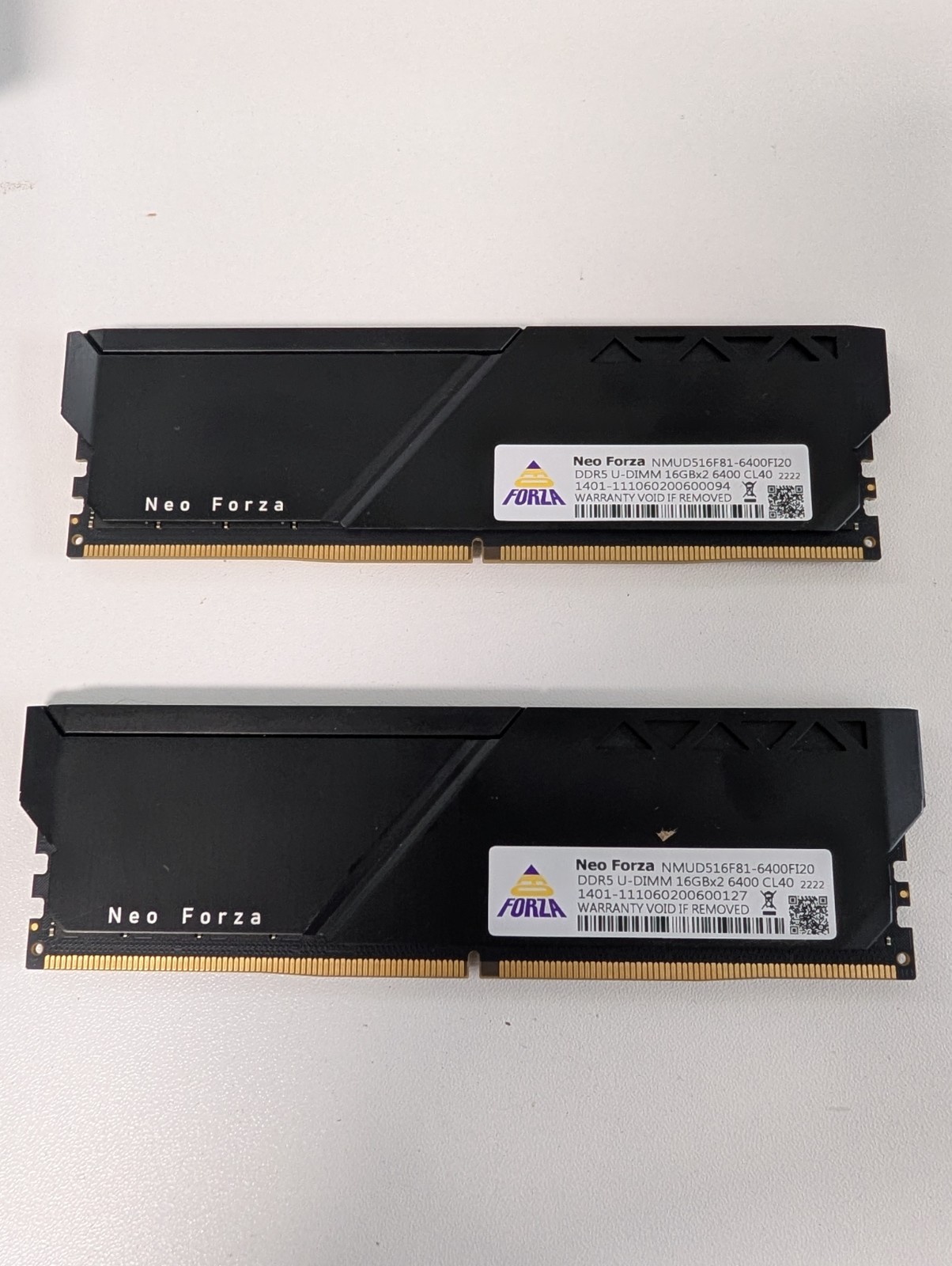 Neo Forza Trinity JetBlack 32GB 2x16GB DDR5 6400 6000 CL40 XMP