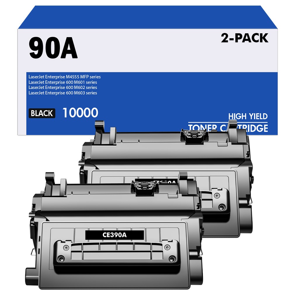 2 Pack CE390A Toner Cartridge For HP LaserJet Enterprise 600M 601dn M601n M602dn