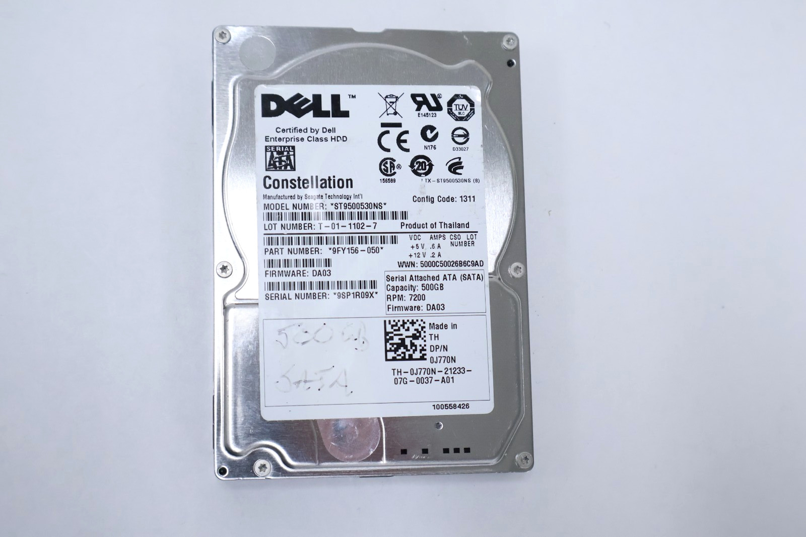 Dell Constellation 500GB 7200 RPM SATA HDD | ST9500530NS - 9FY156-050