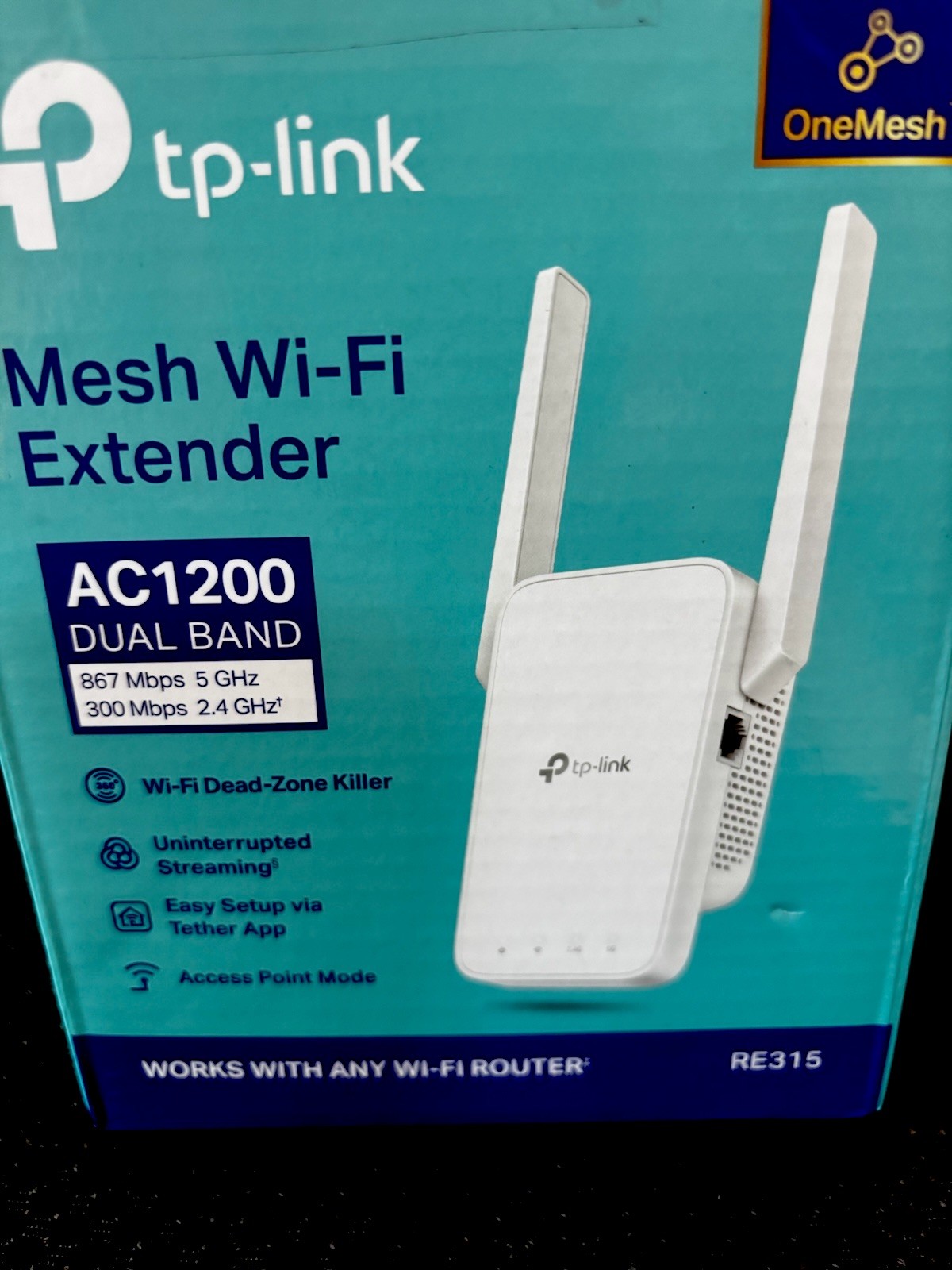 Wifi Extender TP Link 2.4 & 5Ghz RE315 AC1200. BRAND NEW
