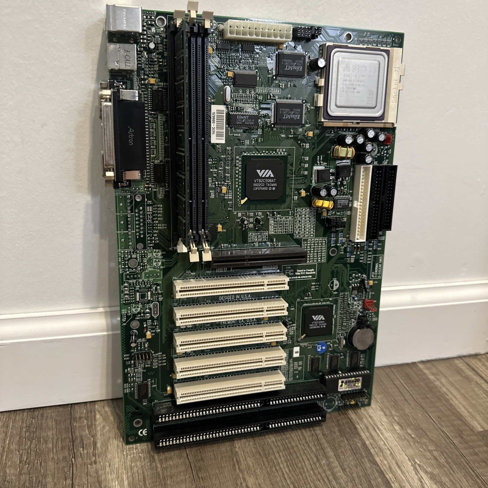 Vintage Rare Tyan S1598 Trinity ATX Socket 7 Motherboard AMD K6-2 350 128MB RAM