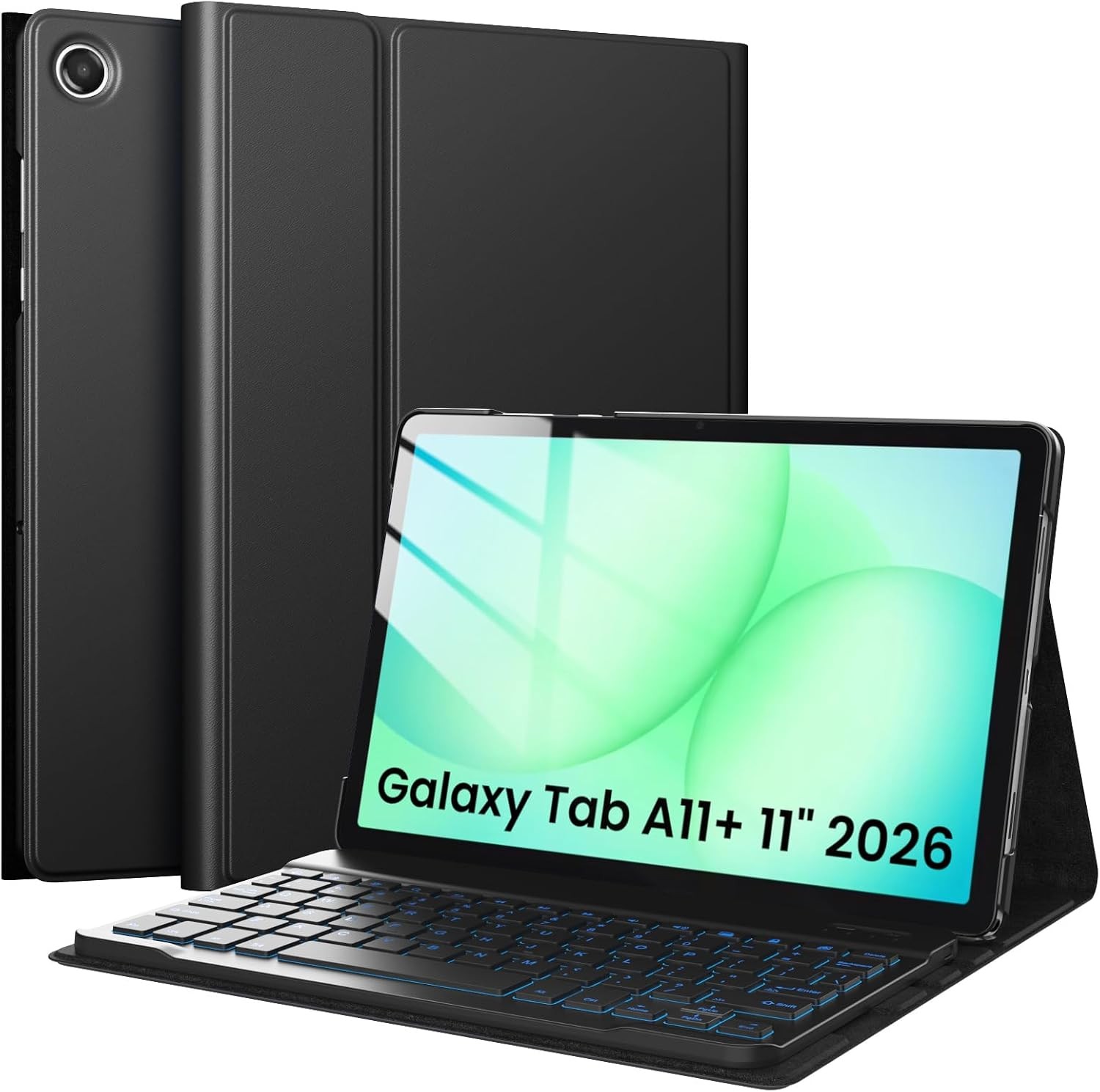 TiMOVO Keyboard Case for Samsung Galaxy Tab A11+ 2026, Black Wireless Detachable
