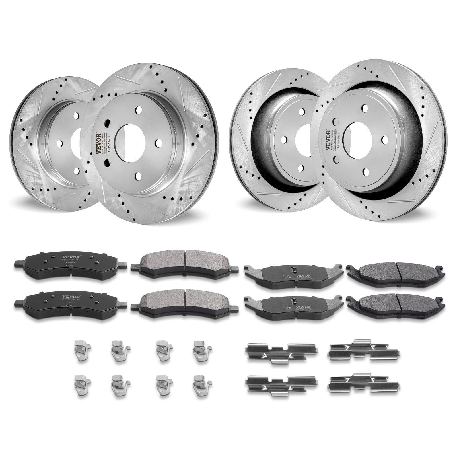 Front and Rear Brake Kit for 06-2018 Dodge Ram 1500, 07-2009 Dodge Durango Chry