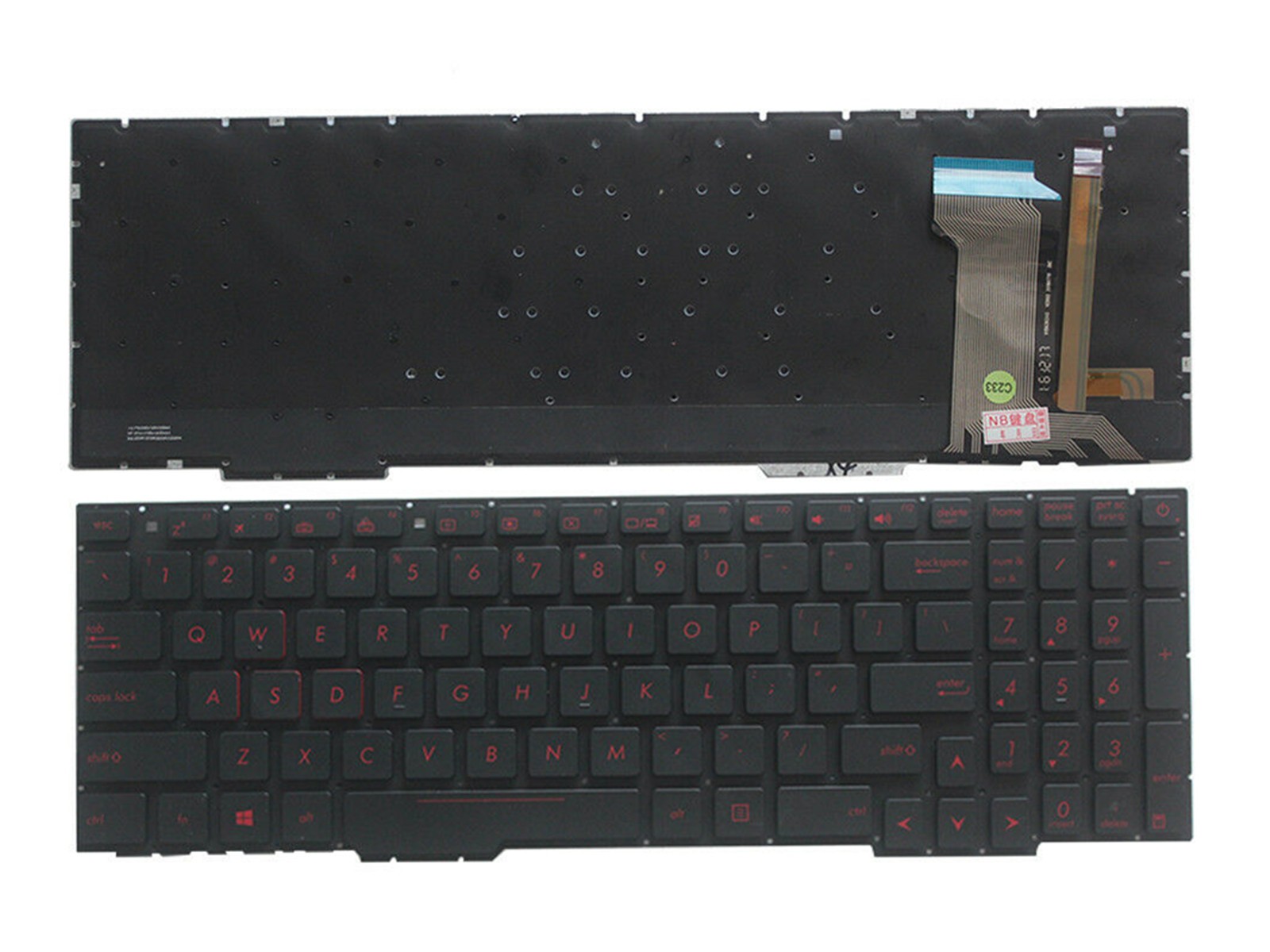 New Laptop Keyboard with backlit for ASUS GL553 GL553V GL553VW US