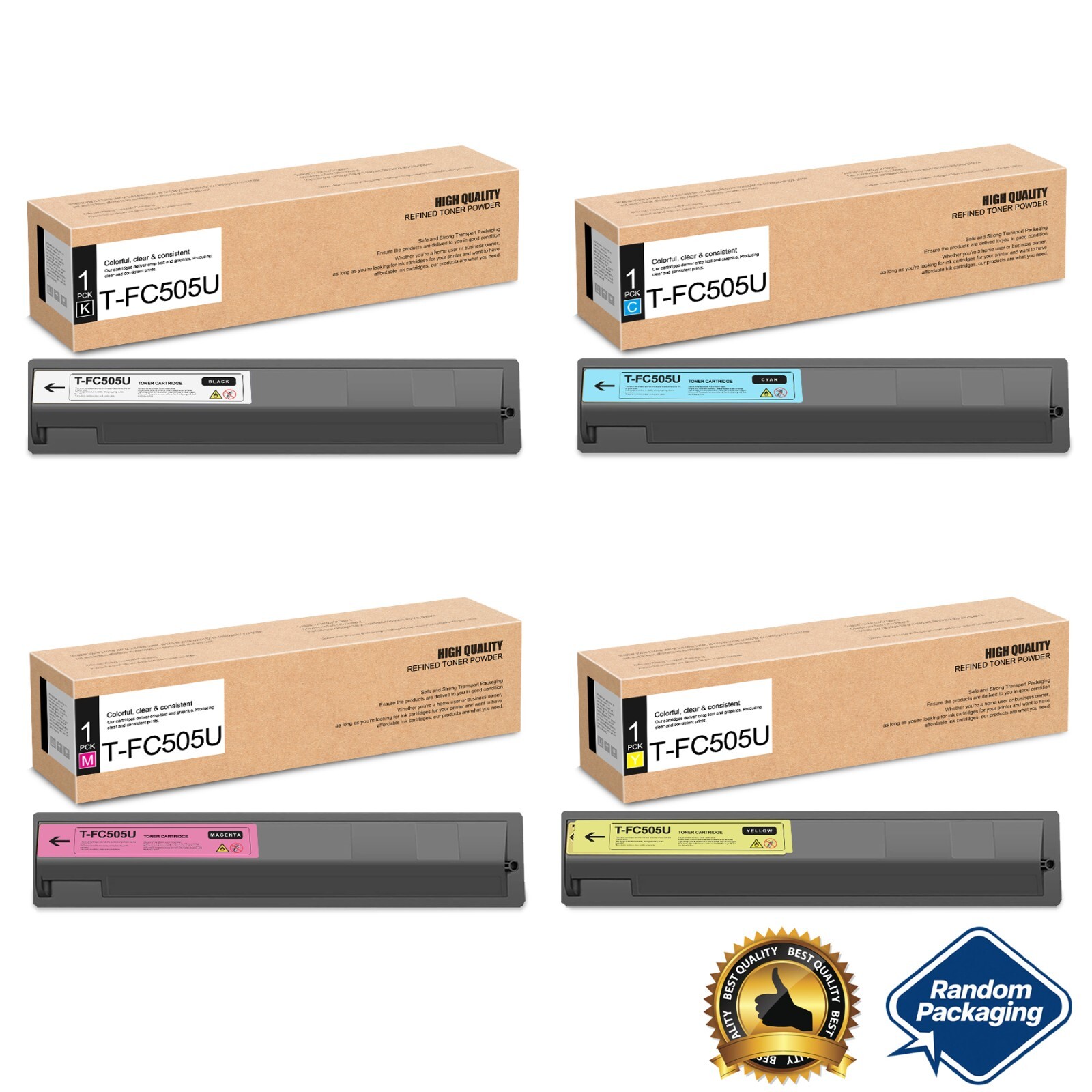 4PK Toner Cartridge TFC505U T-FC505U-K T-FC505U-C T-FC505U-M T-FC505U-Y