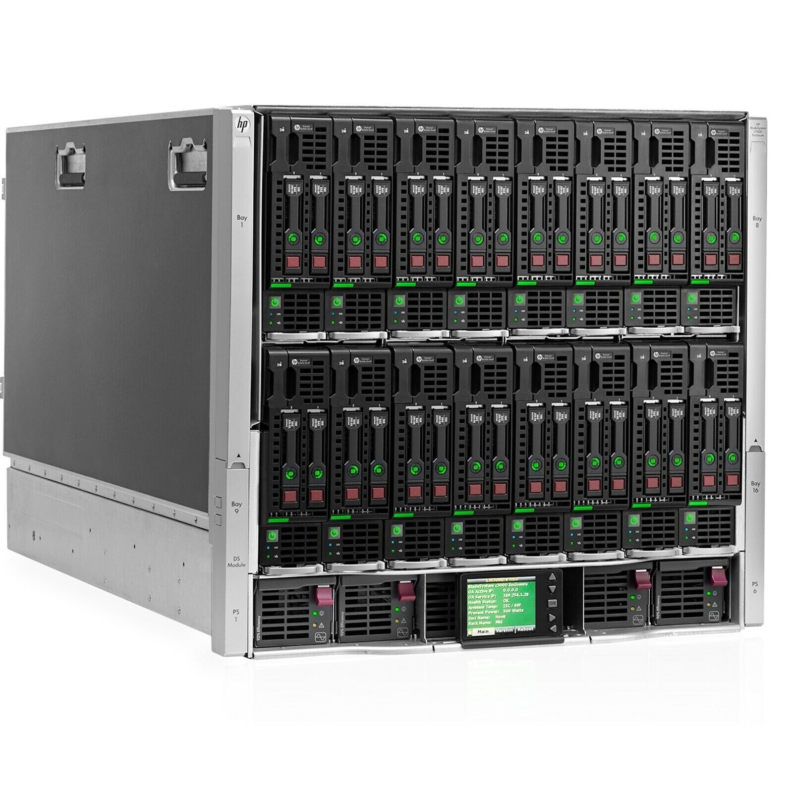 HP C7000 G3 W/ 16x HP BL460c Gen9 W/ 2x 10C E5-2650v3 128GB Ram 2x 146GB 15K HDD
