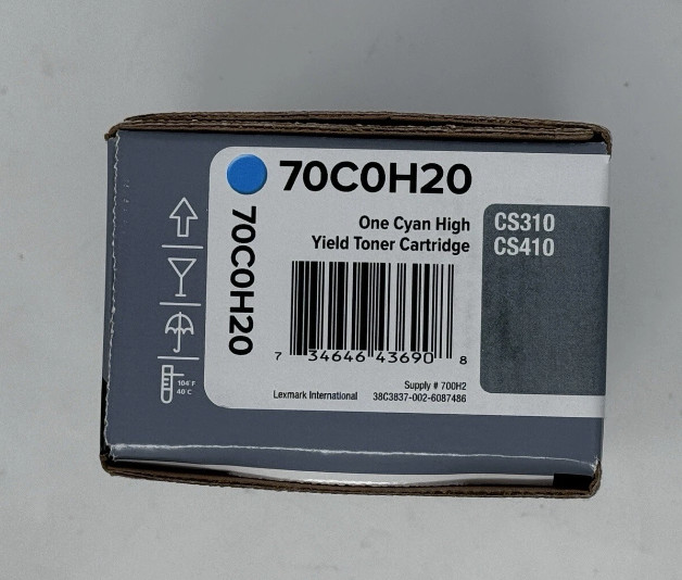 Genuine Lexmark 70C0H20 (700H2) Cyan High-Yield Toner - NEW SEALED