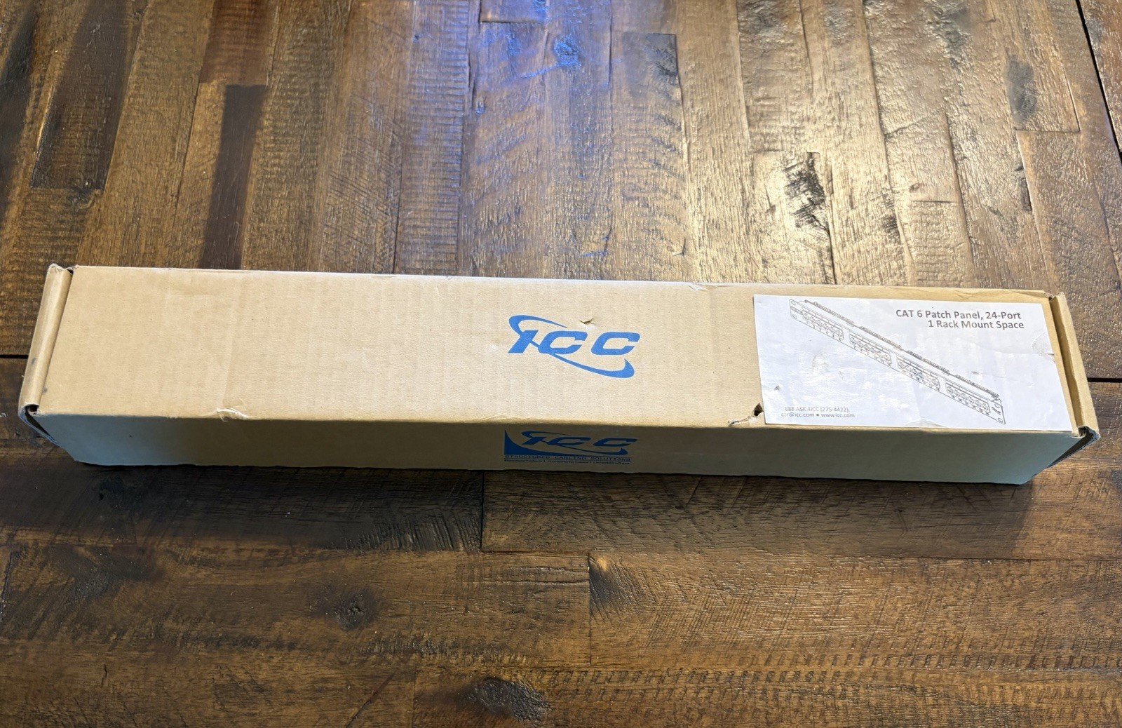 ICC ICMPP02460 CAT6, Network Patch Panel, 24 Port, 1 RMS/RU