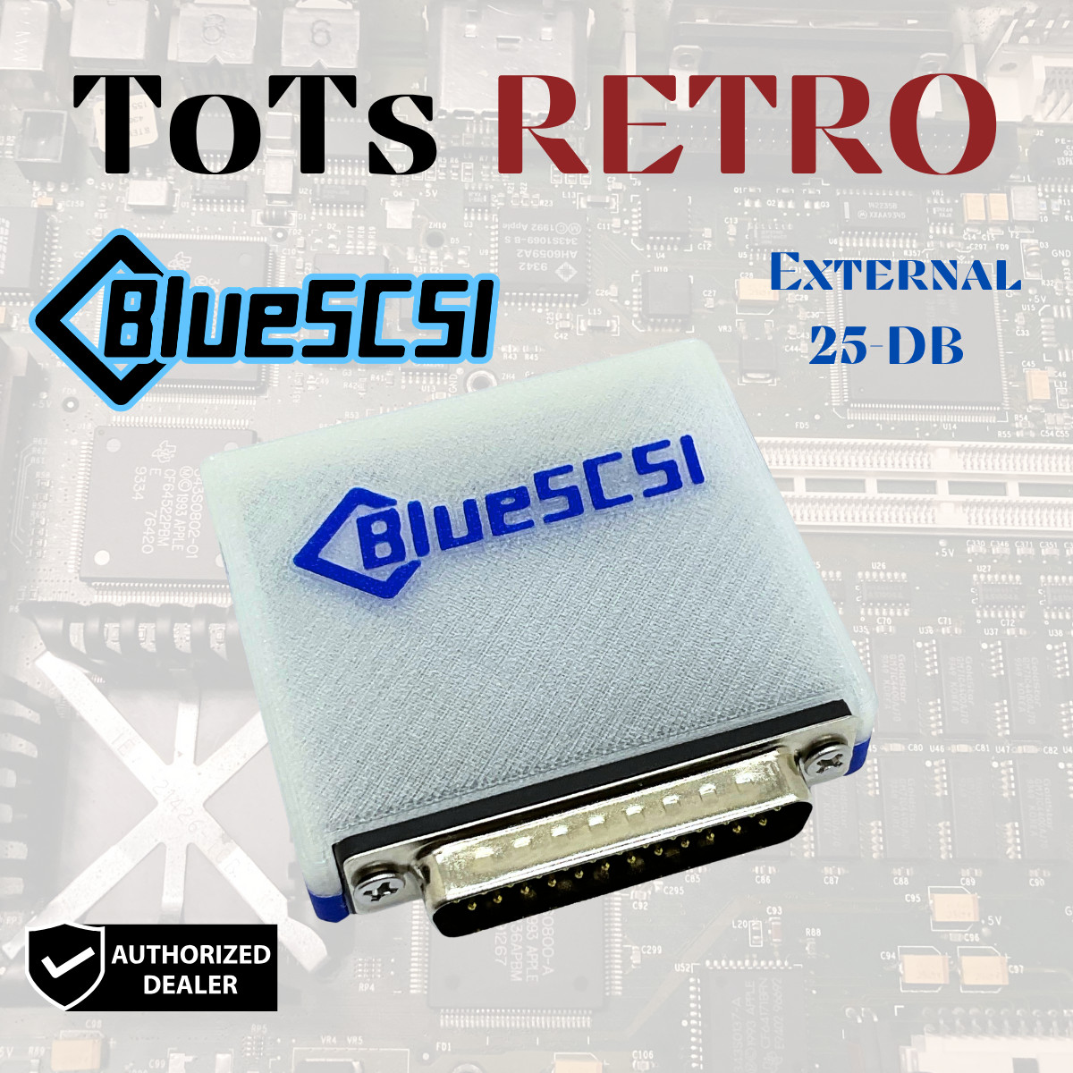 ToTsRETRO BlueSCSI v2 External 25-pin DB SCSI Drive Emulator w/Wi-Fi For Mac, PC