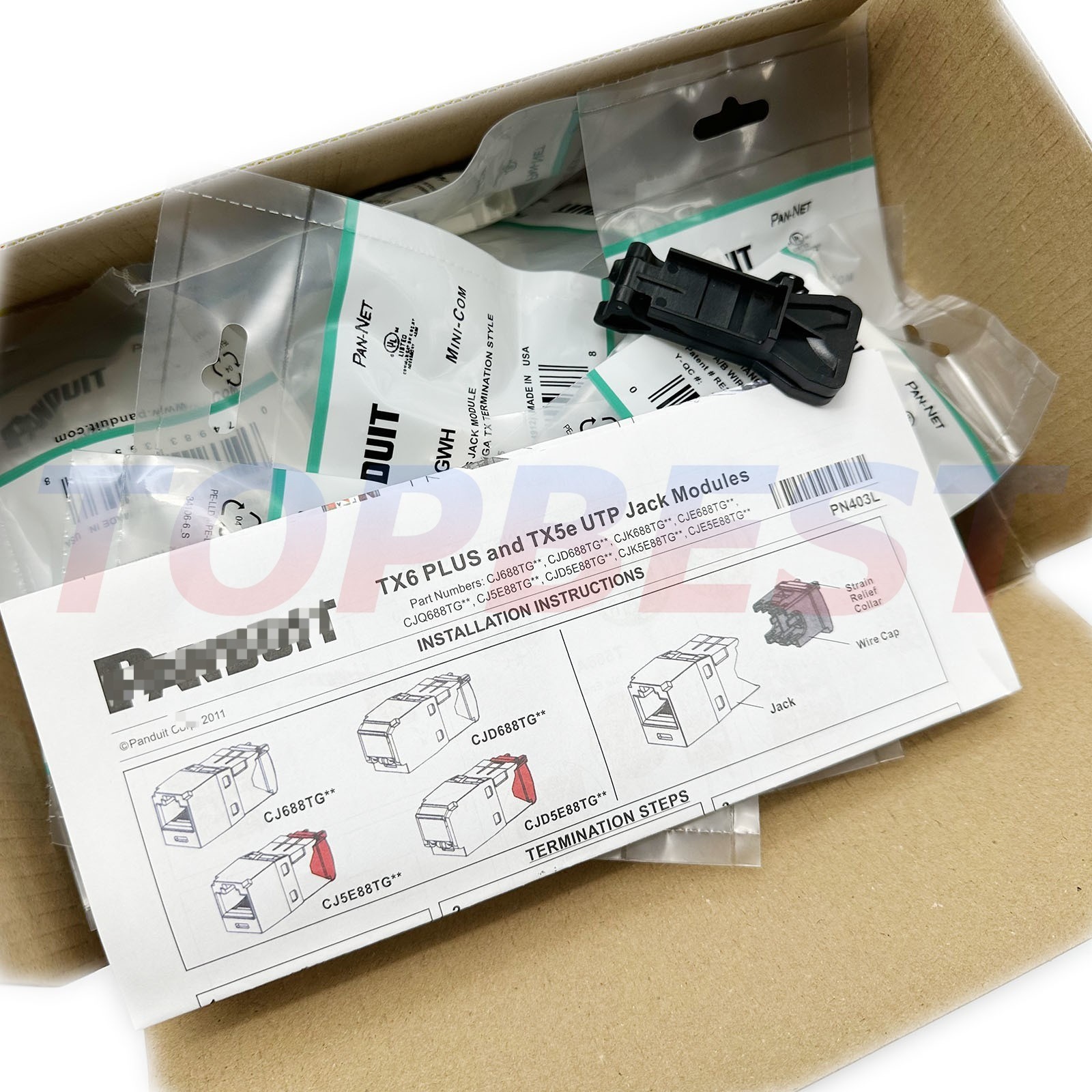 50PCS Brand New CJ688TGWH CAT6 RJ45 Network Jack Module for Panduit