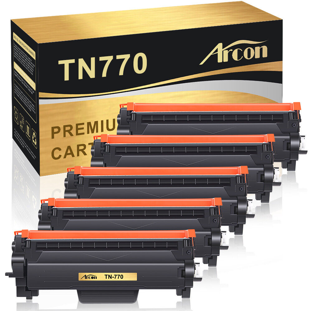 5PK Toner Compatible for Brother TN-770 TN770 MFC-L2750DWXL HL-L2370DW L2370DWXL