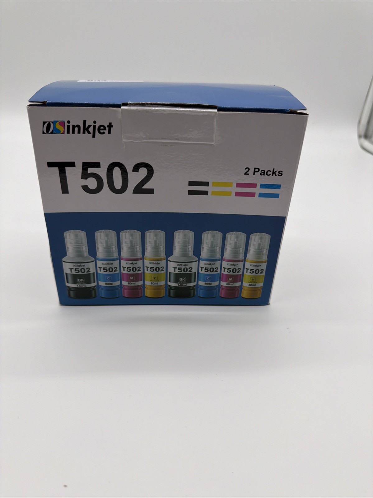 8 pack T502 Ink Refill Bottles For Epson 502 EcoTank, Supertank Printers