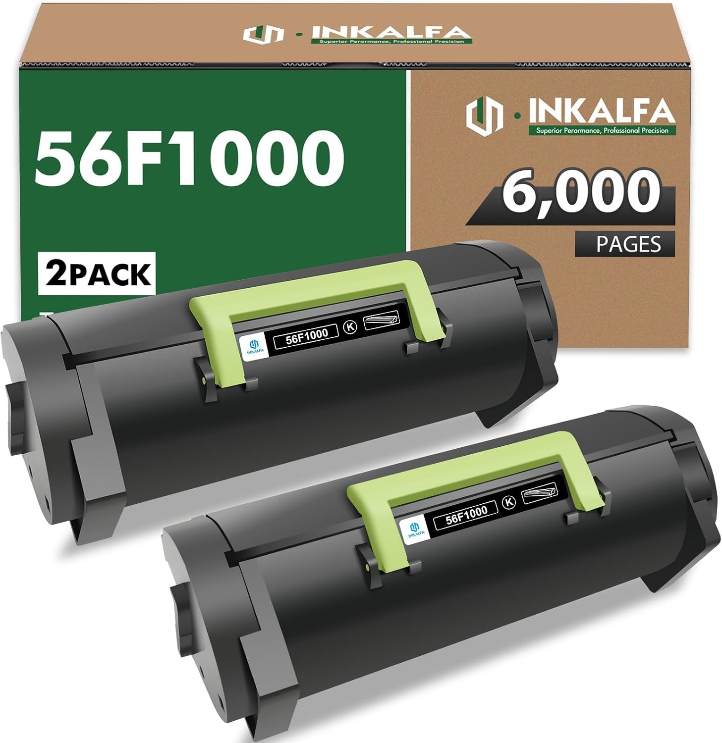 56F1000 56F1H00 Black Toner Cartridge for Lexmark MS321 MX521 & MX622 Series