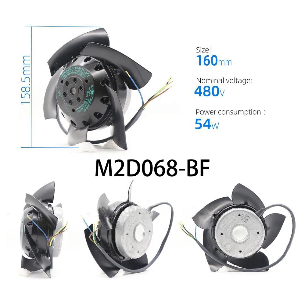 New Ebmpaps radiator M2D068-BF AC 400/480V 0.18/0.19A Industrial control fan