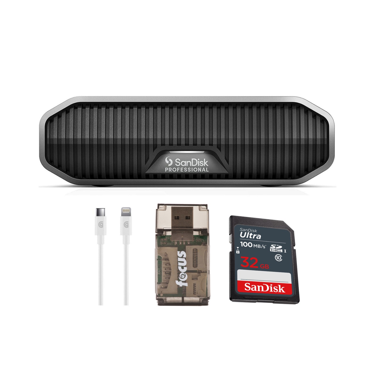 SanDisk Professional 18TB G DRIVE Desktop Hard Drive with Memory Card Bundle