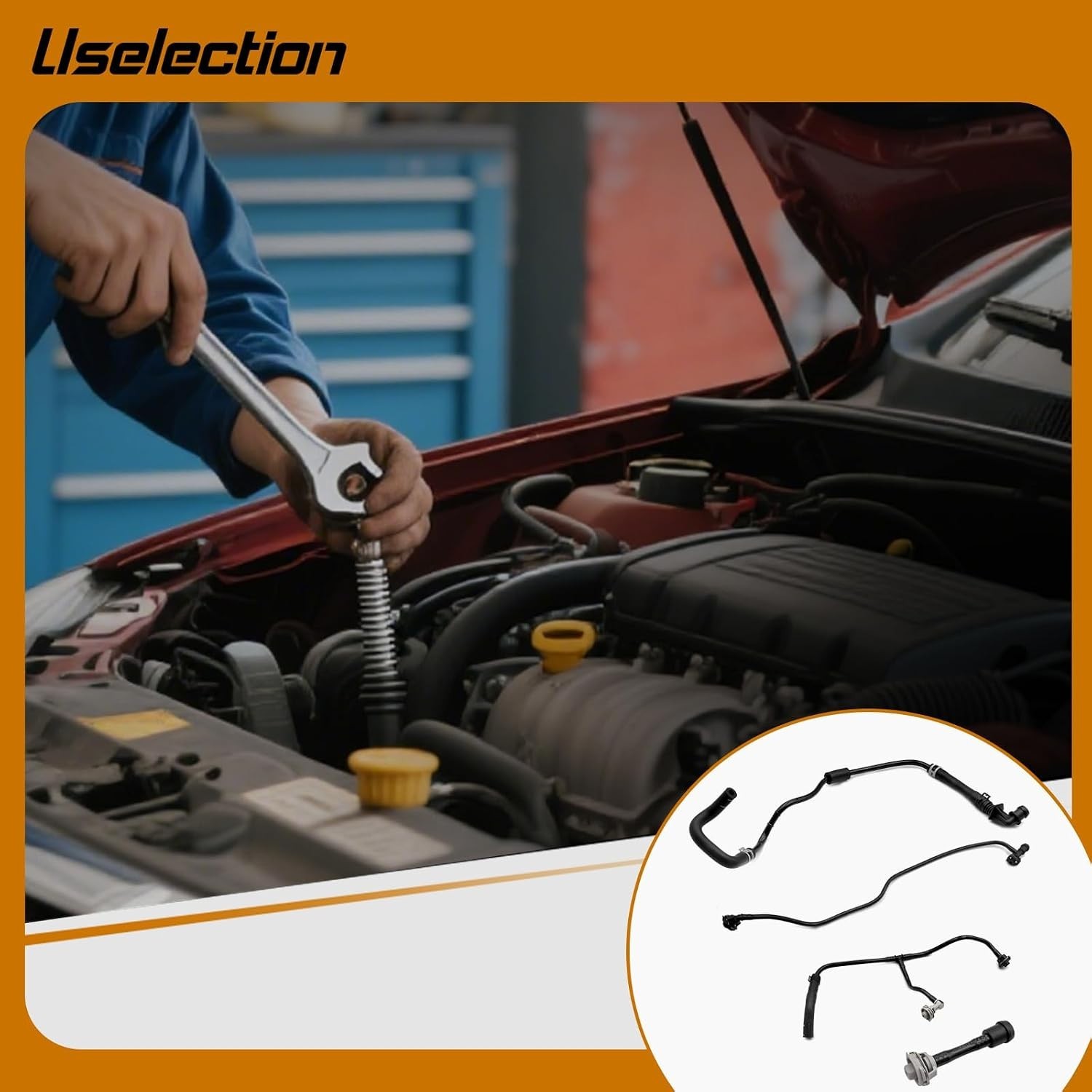 8W0121081BL Coolant Radiator Reservoir Tank Overflow Hose Fit 4 Set 8W0121081BL