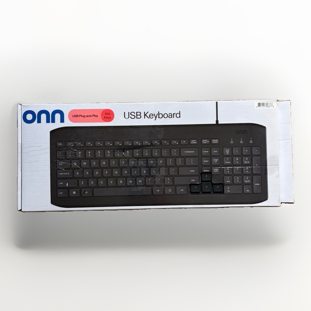 Onn USB Computer Keyboard, Wired 104-key Standard Layout