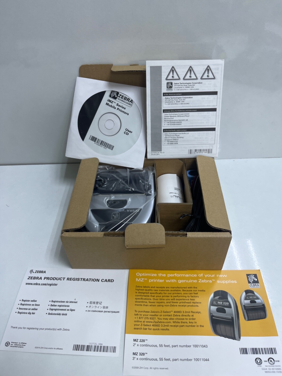 Zebra iMZ320 Mobile Wireless Bluetooth Thermal Receipt Printer with CHARGER