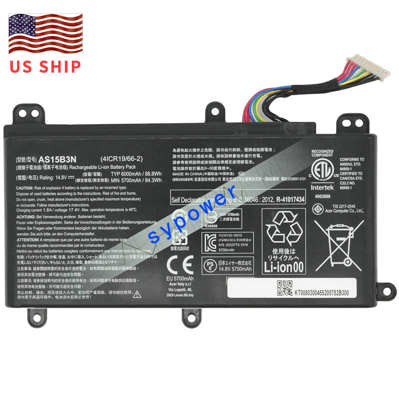 AS15B3N Laptop Battery for Acer Predator 15 G9-591 G9-591G G9-592 G9-592G G9-593