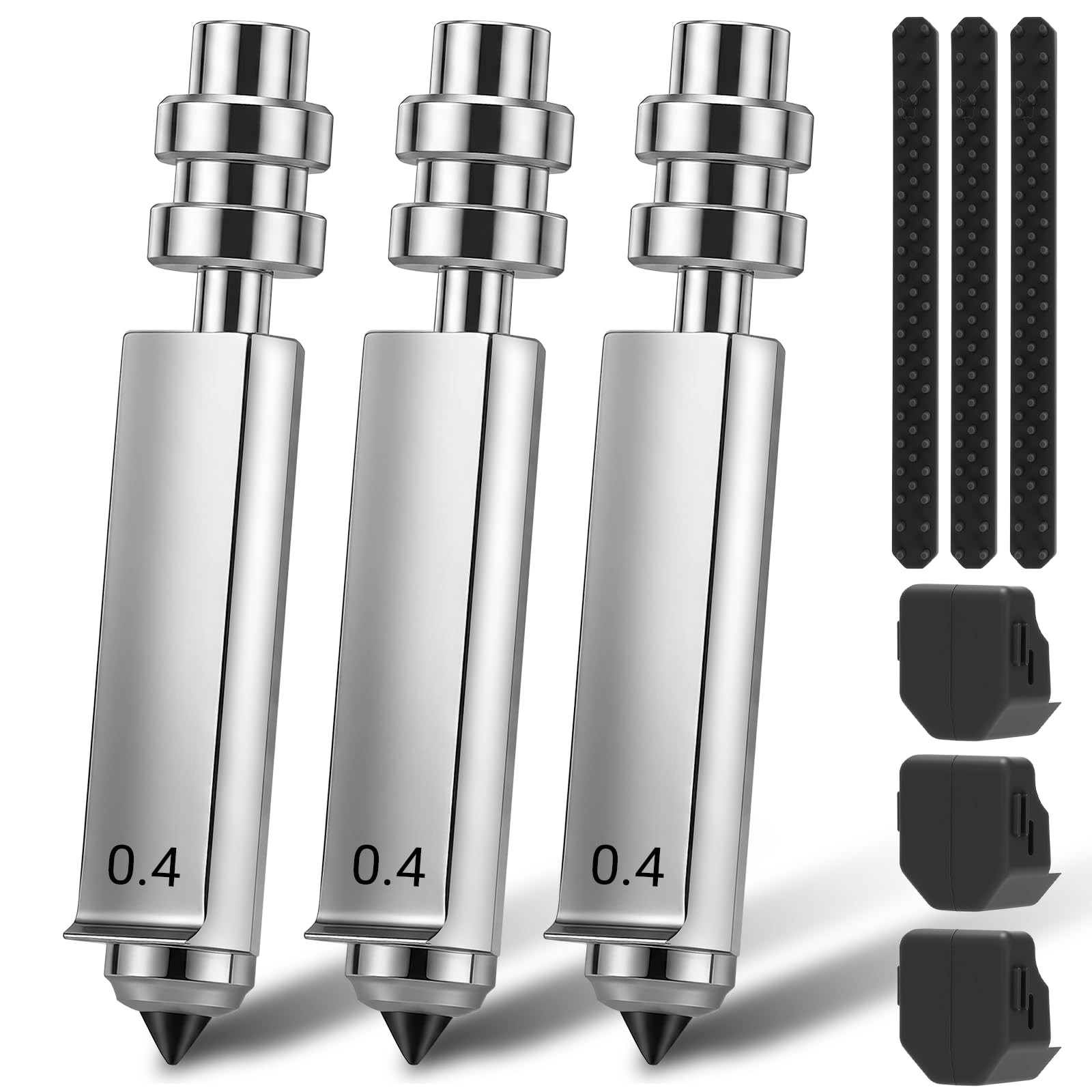 3PCS Cobra X/Cobra 4 Combo Quick-Swap 0.4mm Hardened Steel Nozzle Hotend Kit