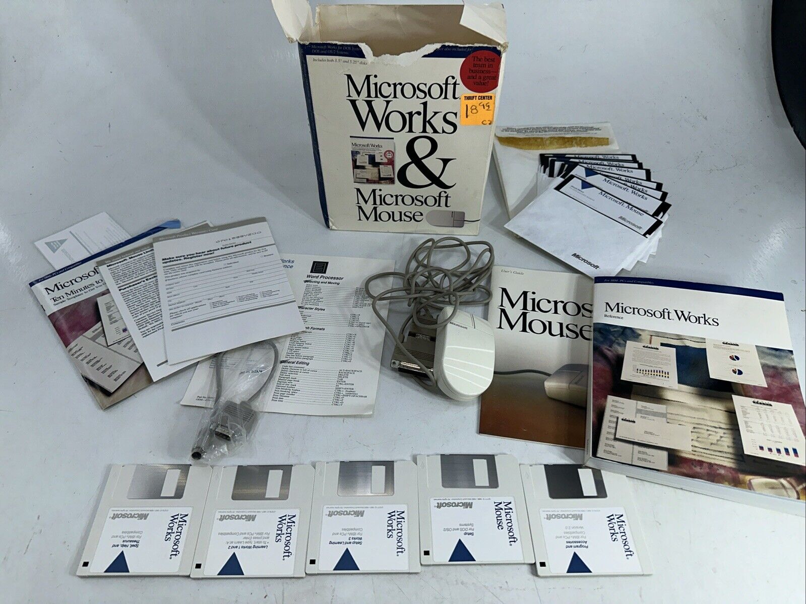 RARE Vintage Microsoft Works V 2.0 Microsoft Mouse (PS/2, Serial) Opened