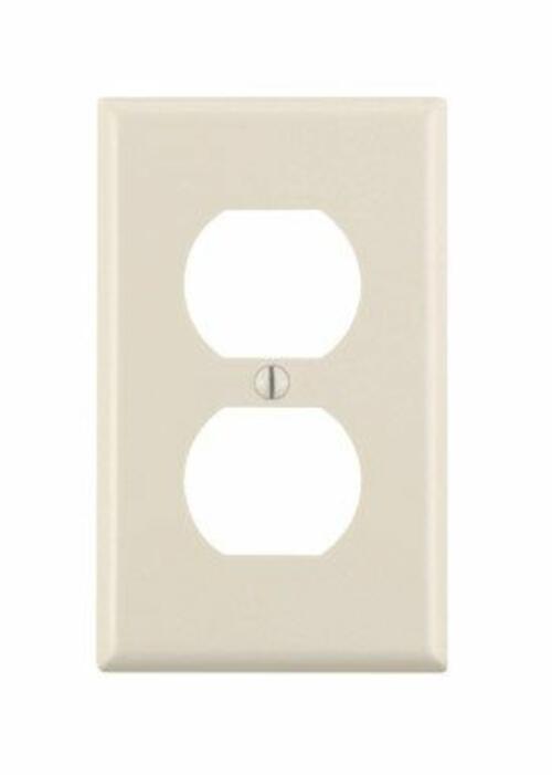 Leviton M56-78003-TMP 1 Duplex Light Almond Receptacle Wall Plates 10 Count