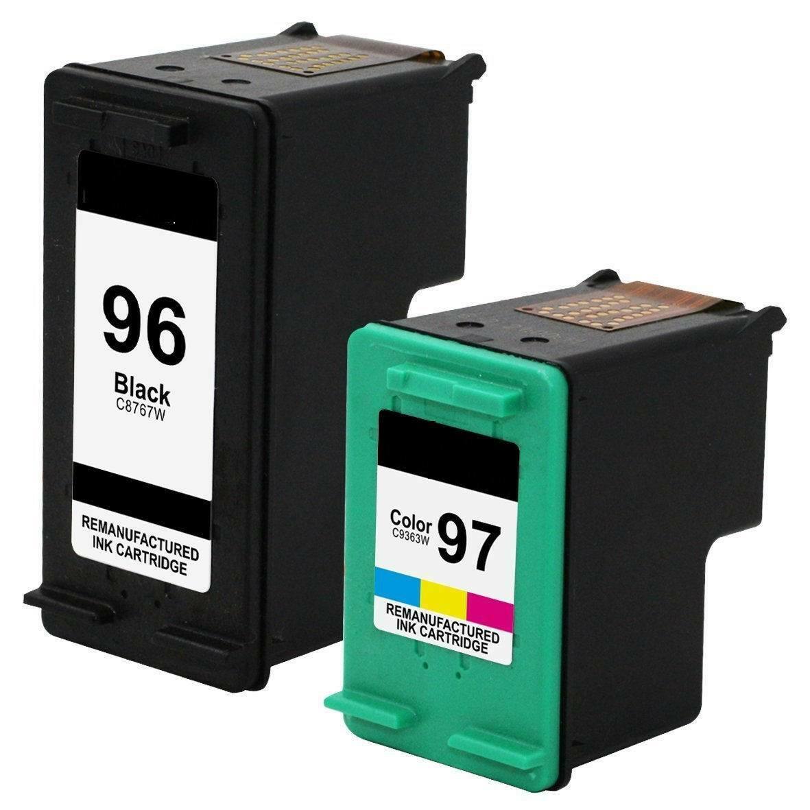 2 pack HP 96 Black & 97 Tri Color Combo Ink cartridge for Deskjet Printer NEW