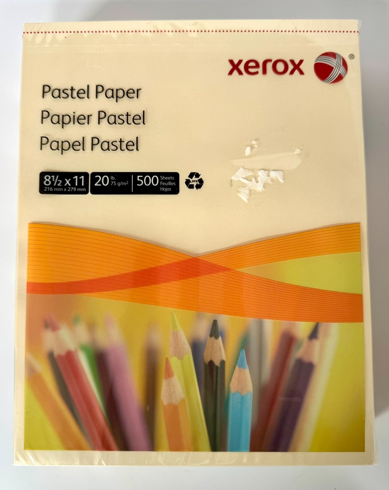 NEW Xerox Multipurpose Paper Pastel Ivory 20lb Letter 8.5x11 500 Sheets
