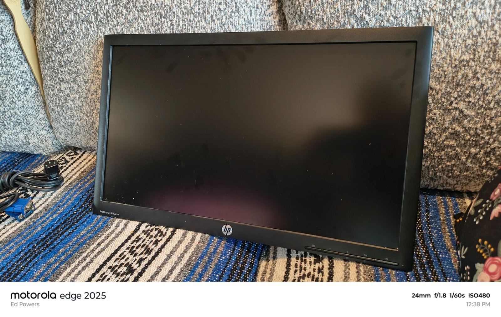 HP ProDisplay P222va 22” Widescreen 1920x1081 LED Backlit Monitor Only-NO STAND