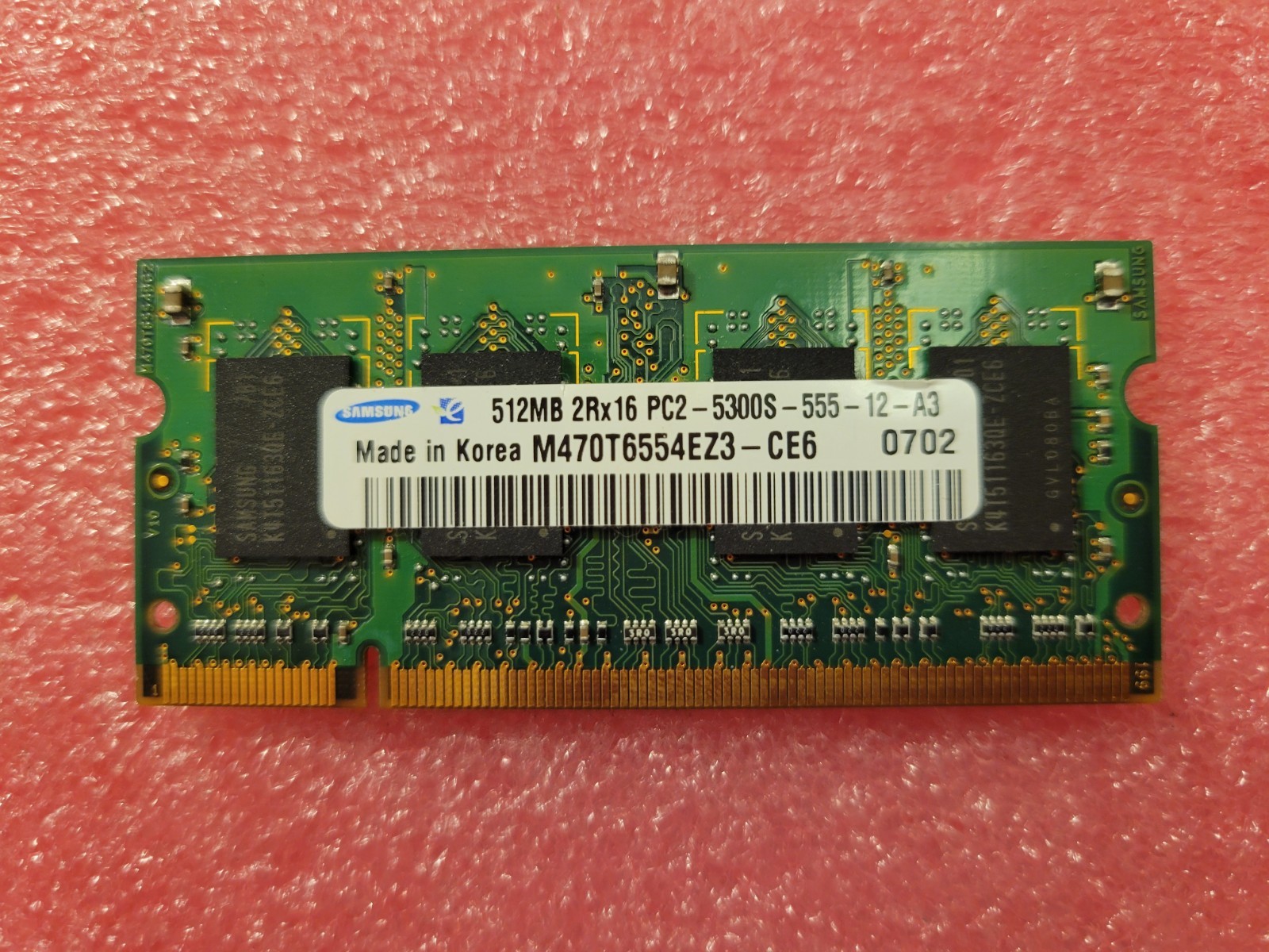 Samsung M470T6554EZ3-CE6 512MB 2Rx16 PC2-5300S