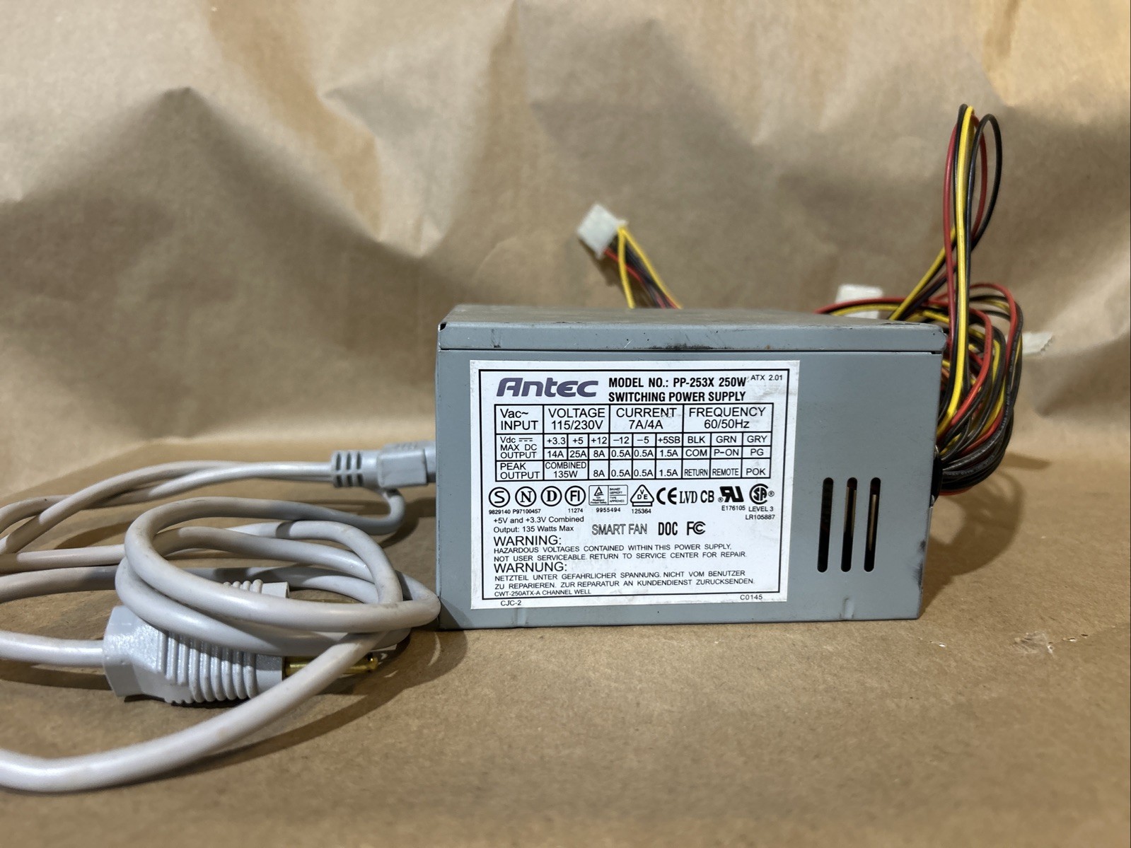 Antec Power Supply Mod PP-253x 250W With Power Cord