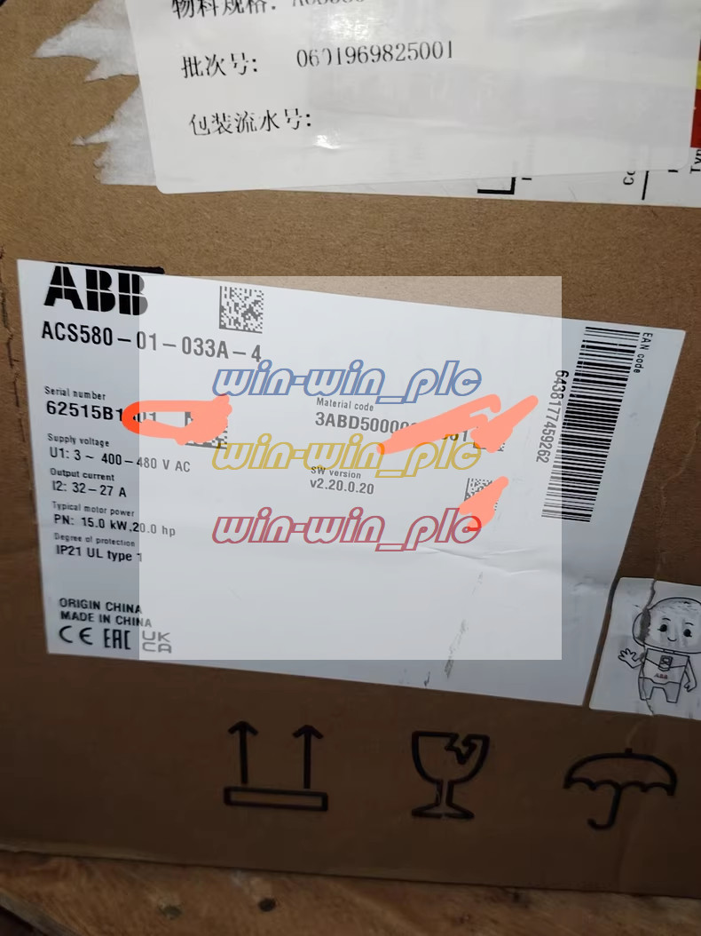 1 Pcs Brand New ABB ACS580-01-033A-4 Frequency Converter Fast shipping DHL/Fedex