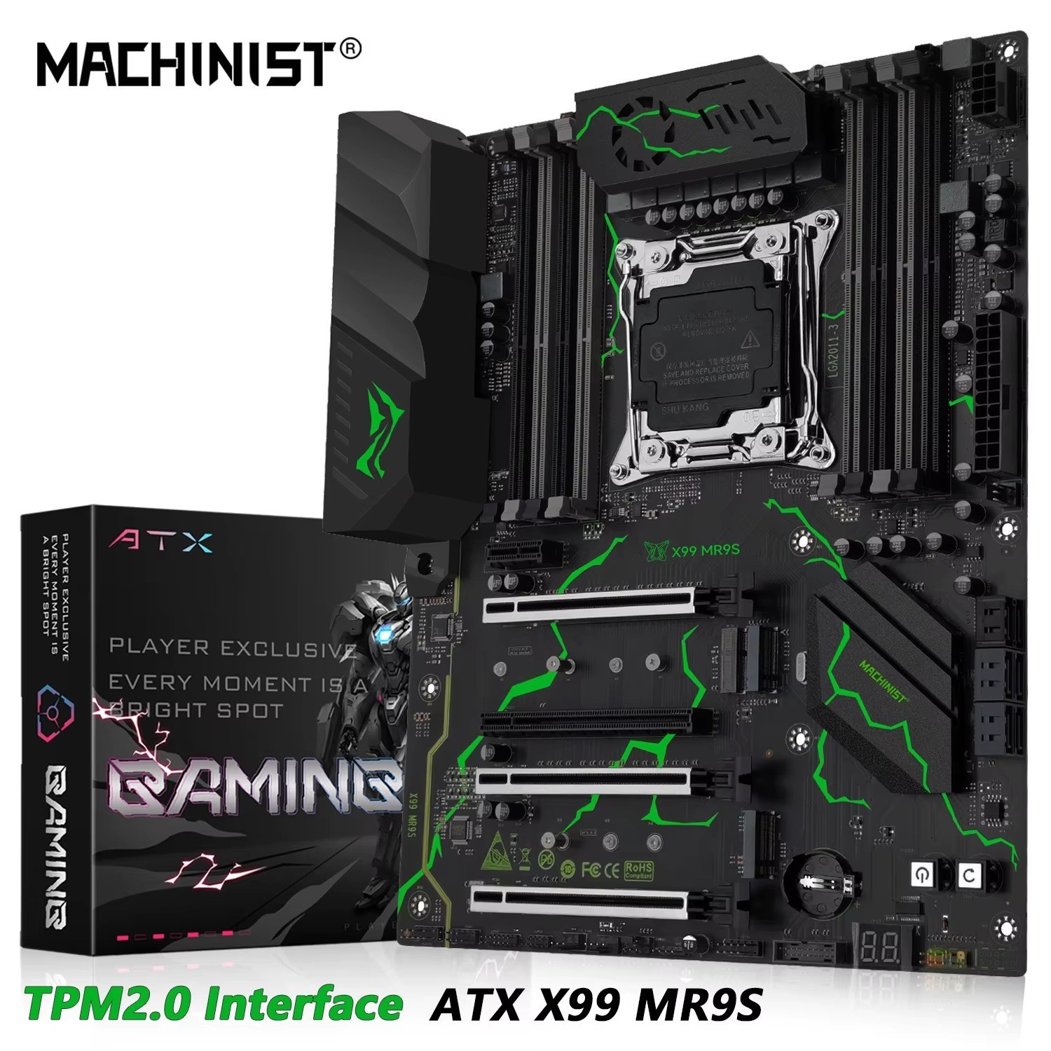 MACHINIST X99 MR9S ATX Motherboard LGA 2011-3 Xeon E5 V3/V4 DDR4 NVMe M.2 USB