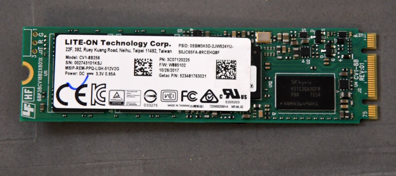 256GB M.2 2280 SATA SSD CV1-8B256 Lite-On