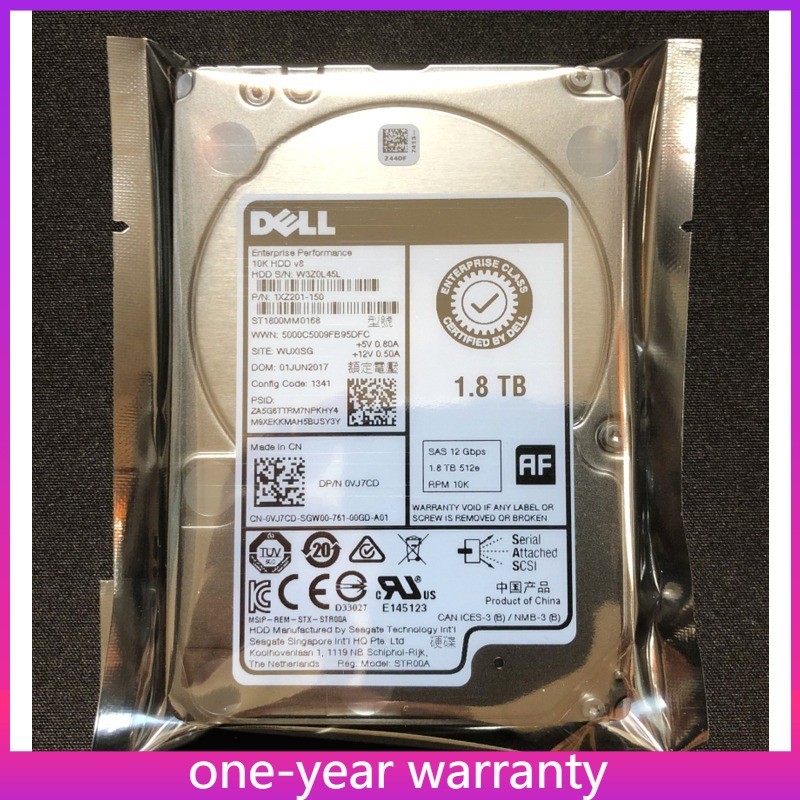 1PCS ST1800MM0168 0VJ7CD DELL 1.8TB 10K 12Gbps VJ7CD SAS 2.5'' HARD DRIVE Open