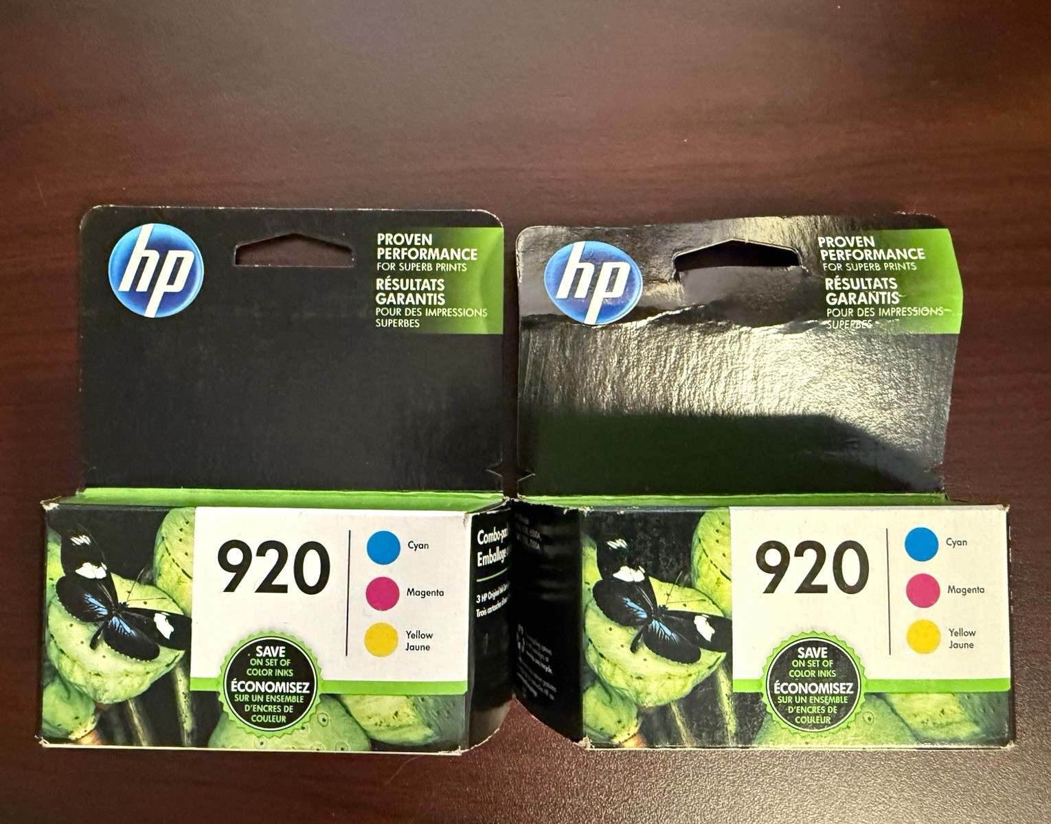 (2 pack) HP 920 Genuine Original Inkjet Ink Cartridges Cyan Magenta Yellow