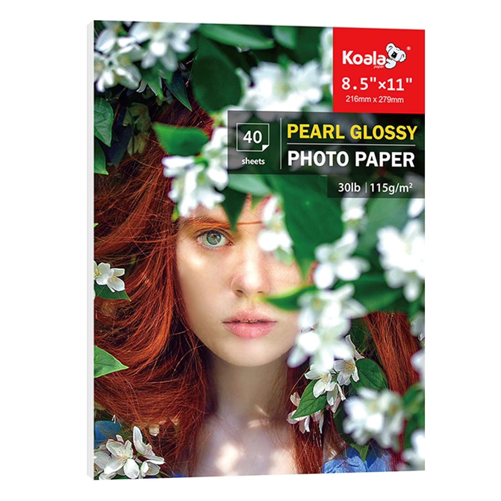 Koala Pearl Glossy Thin Photo Paper 8.5x11 Inches 40 Sheets 30lbs Shiny for D...