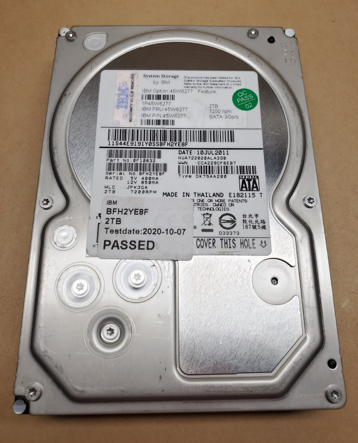 2TB IBM System Storage HUA722020ALA330 SATA 3.5" HD | Tested