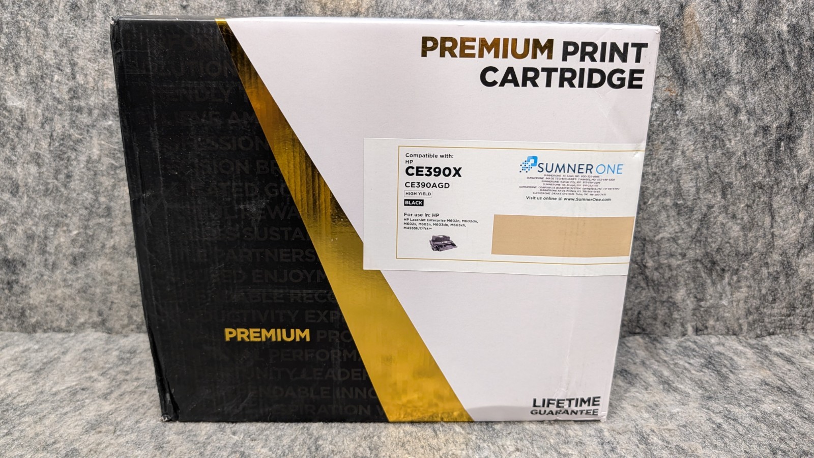 Premium Toner Cartridge for HP CE390X BLACK High Yield SummerOne CE390AGD
