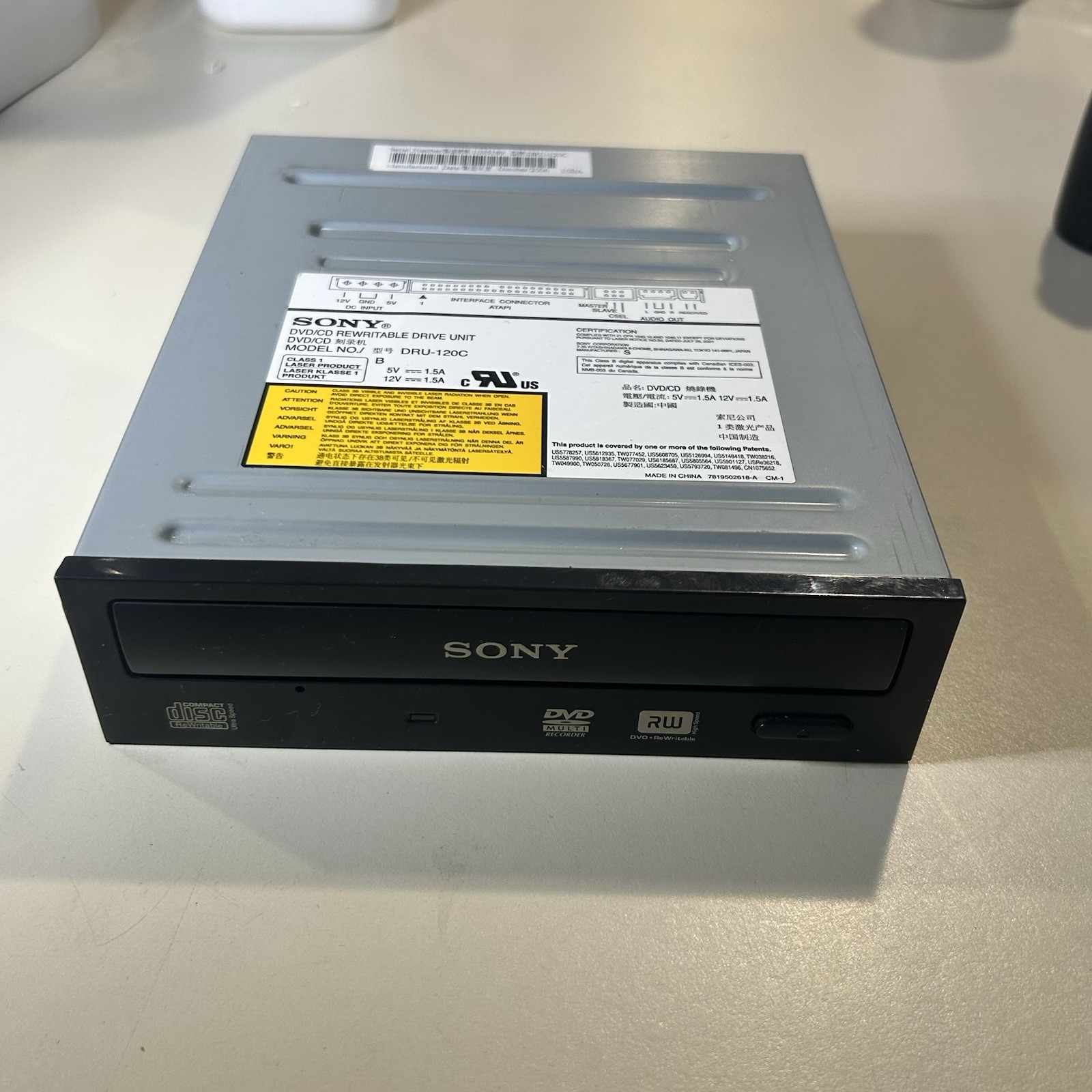 SONY Internal CD/DVD Optical Drive Writer Re-Writer - Model DRU-120C