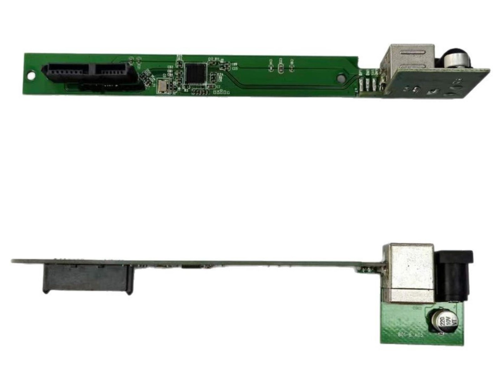 Laptop Slim CD/DVD ROM 50Pin/7+6pin sata to USB PCB Adapter For External CD case