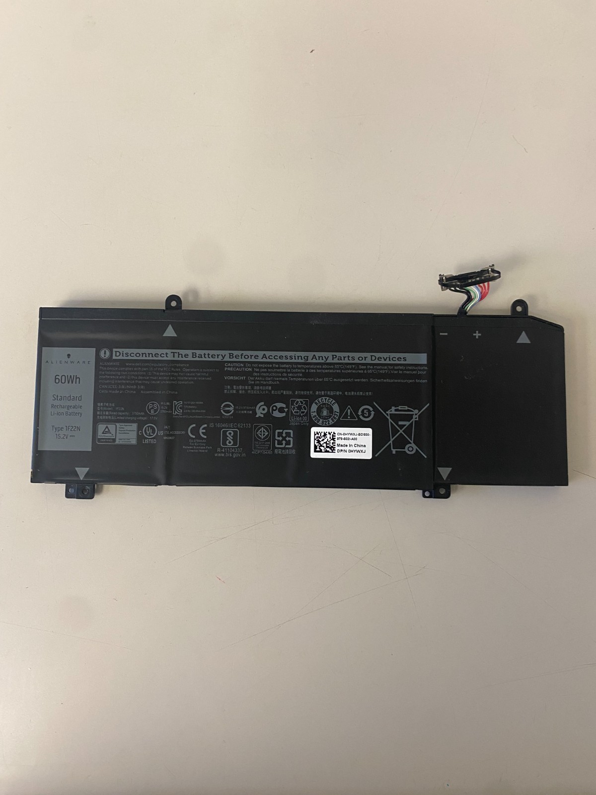 OEM NEW 1F22N Battery ALIENWARE M15 2018 M17 G5 5590 G7 7590 7790 8622M HYWXJ