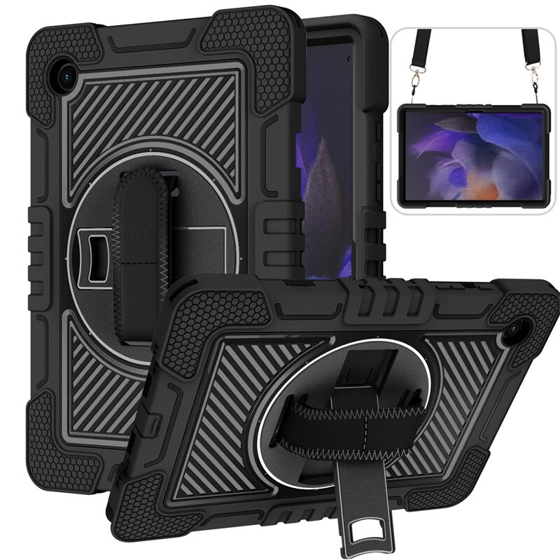 For Samsung Tab A A7 A8 S6 S7 S8 S9 S10 Tablet Shockproof Stand Case Cover Strap